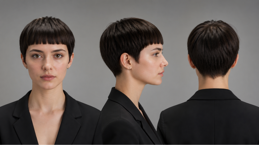 25 bangs hairstyles for short hair showcasing different fringe styles on pixie cuts and bobs for various face shapes and hair textures