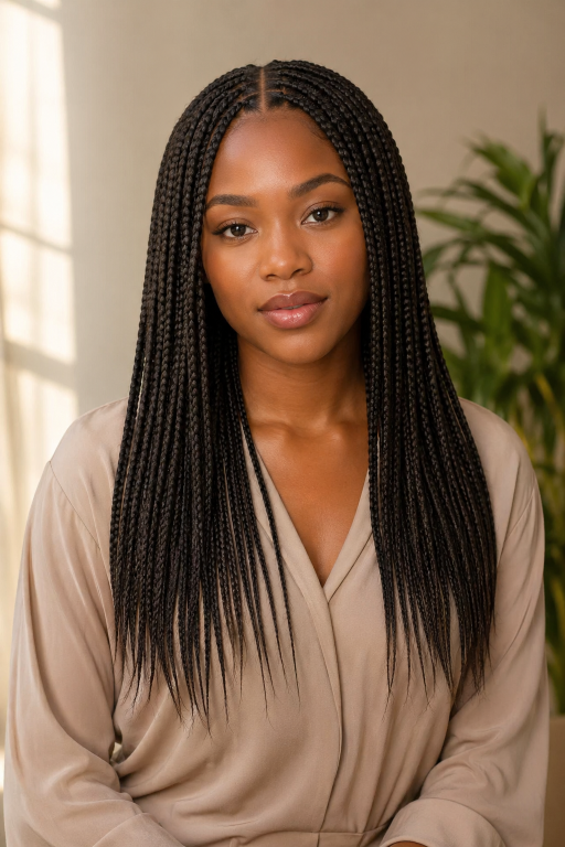 Braided hairstyles for Black women featuring box braids, knotless braids, and cornrows styled in versatile protective looks