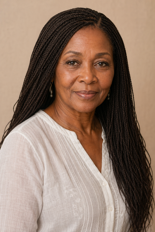 Elegant braided hairstyles for older Black women over 50 showcasing protective, low-maintenance, and graceful looks