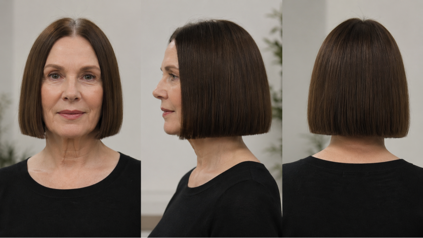 short hairstyles for women over 50 with layered bobs, pixie cuts, and volume styles
