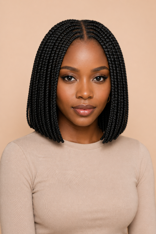 Bob braids hairstyles in various lengths and styles showcasing versatile, low-maintenance braided looks for different face shapes and hair types