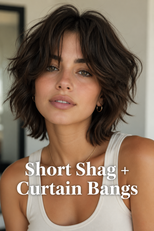 Thin fine hair makeover with soft layered bob and wispy bangs adding natural volume and face-framing shape