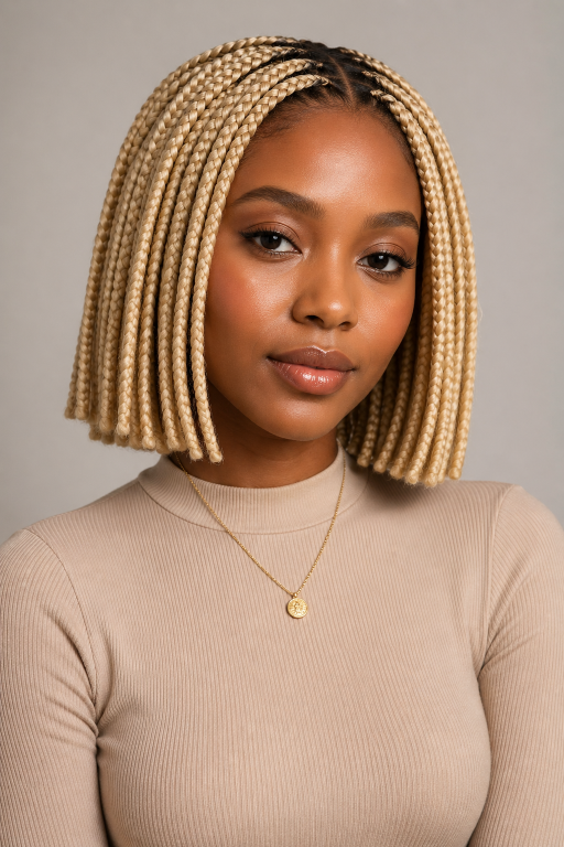Bob braids hairstyles in various lengths and styles showcasing versatile, low-maintenance braided looks for different face shapes and hair types
