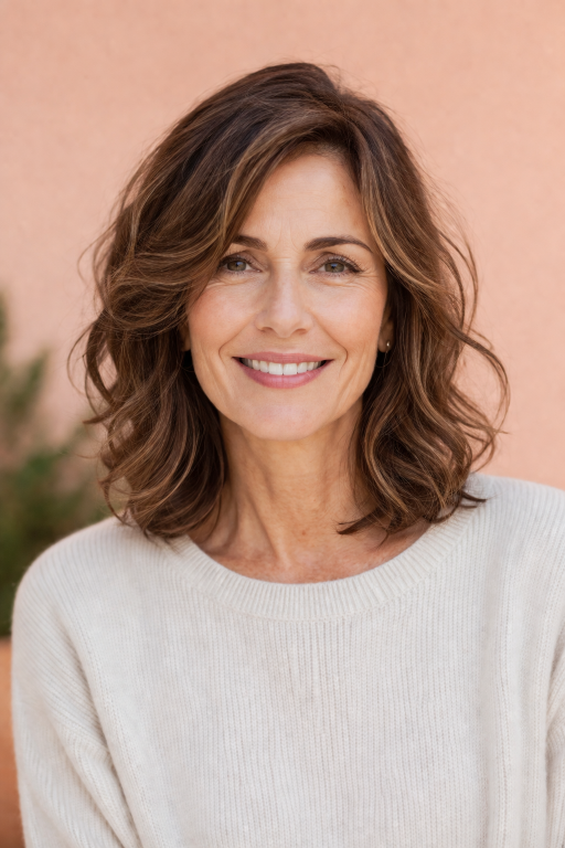 Hairstyles for women over 40 with thin fine hair showing volume-boosting cuts like layered bobs, pixies, and textured styles for fuller-looking hair