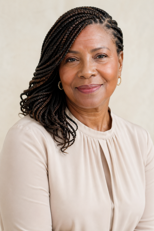 Elegant braided hairstyles for older Black women over 50 showcasing protective, low-maintenance, and graceful looks