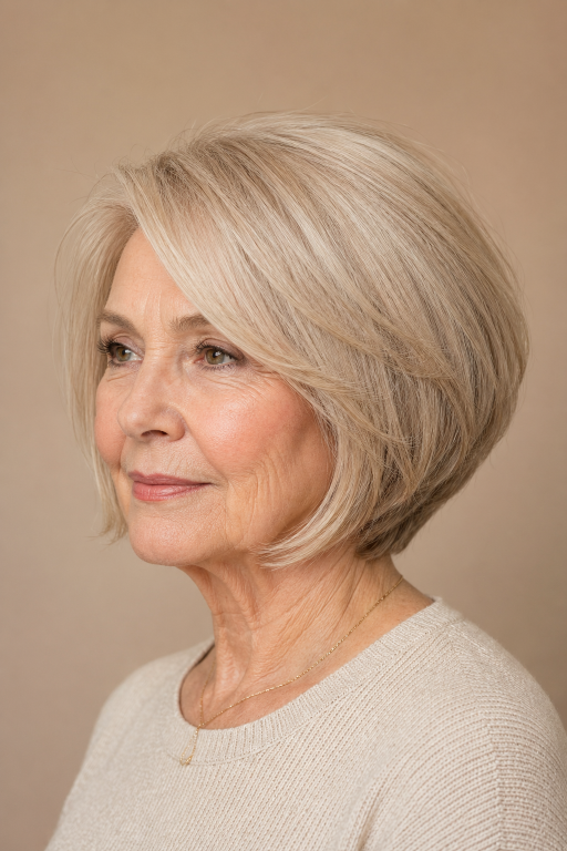 Hairstyles for women over 60 with thin fine hair showing layered bobs, pixie cuts, and volume-boosting styles for a fuller, youthful look