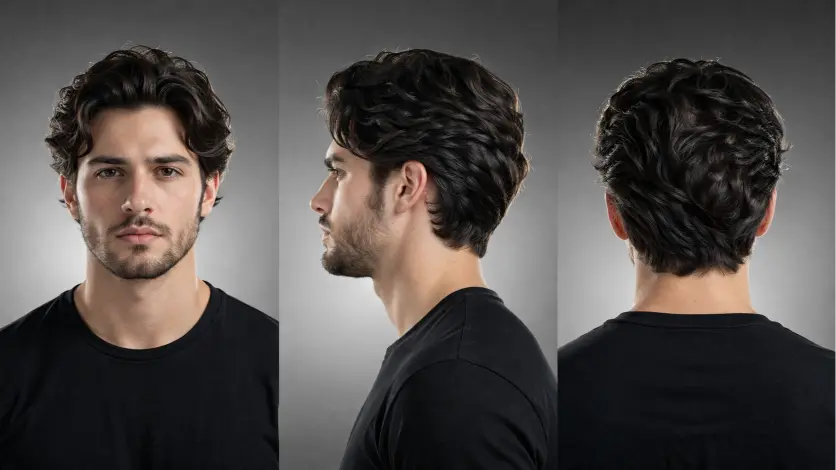 Defined wave low taper fade hairstyle for men with clearly separated waves and sharp tapered sides