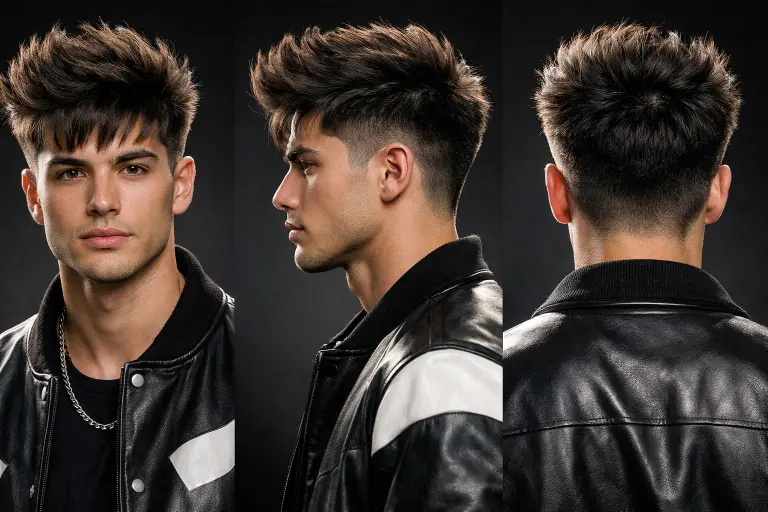 voluminous blowout fluffy Edgar cut ideas with lifted styled top, thick texture, and airy front fringe