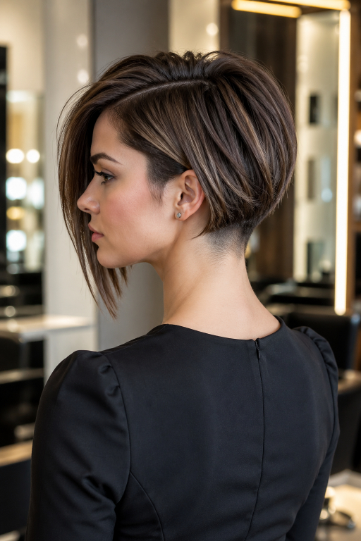 Stacked bob haircut ideas showing layered back volume, angled front, and modern styles for different face shapes and hair types