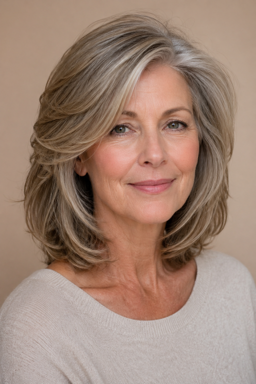 Hairstyles for women over 50 with thin fine hair showing layered bobs and pixie cuts that add volume and fullness