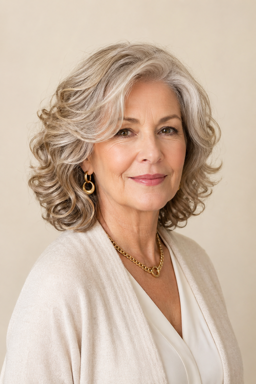 Hairstyles for women over 50 with thin fine hair showing layered bobs and pixie cuts that add volume and fullness