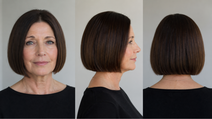 short hairstyles for women over 50 with layered bobs, pixie cuts, and volume styles
