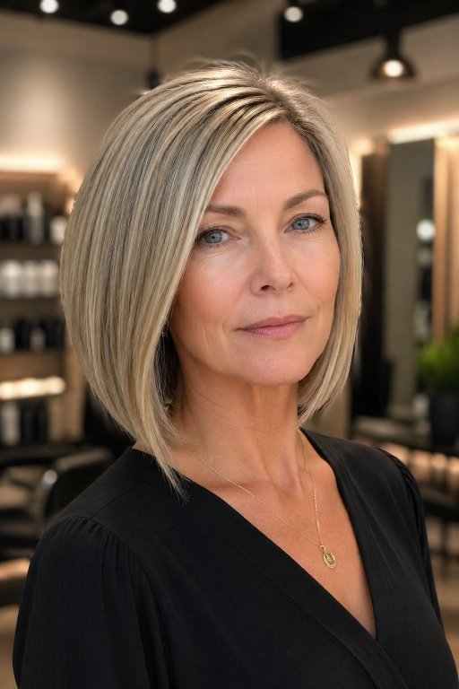 Hairstyles for women over 50 with thin fine hair showing layered bobs and pixie cuts that add volume and fullness
