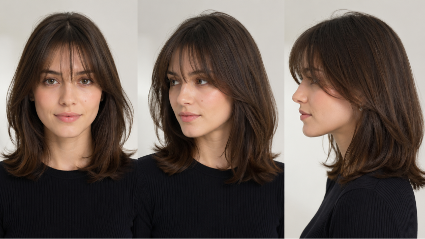 25 bangs hairstyles for oval face showing different fringe styles for all hair types