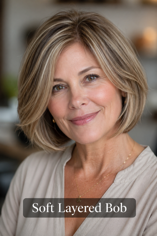 short hairstyles for women over 50 with layered bobs, pixie cuts, and volume styles