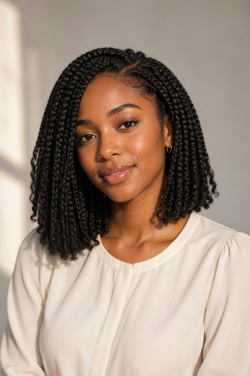 Bob braids hairstyles in various lengths and styles showcasing versatile, low-maintenance braided looks for different face shapes and hair types