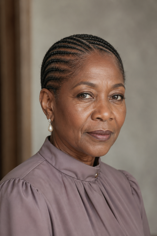 Elegant braided hairstyles for older Black women over 50 showcasing protective, low-maintenance, and graceful looks