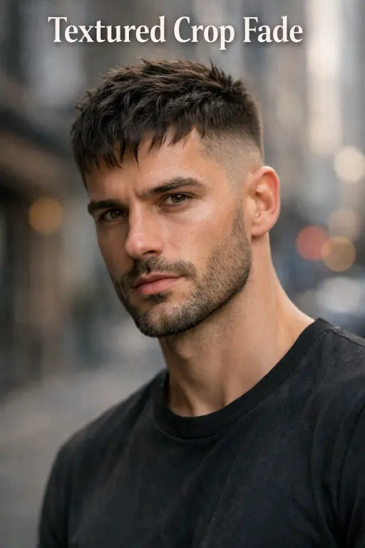 bald taper fade haircut with slick back styled top and smooth combed finish