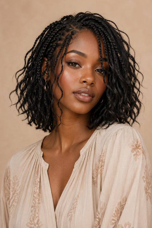 Bob braids hairstyles in various lengths and styles showcasing versatile, low-maintenance braided looks for different face shapes and hair types