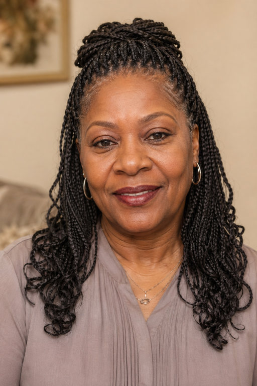 Elegant braided hairstyles for older Black women over 50 showcasing protective, low-maintenance, and graceful looks