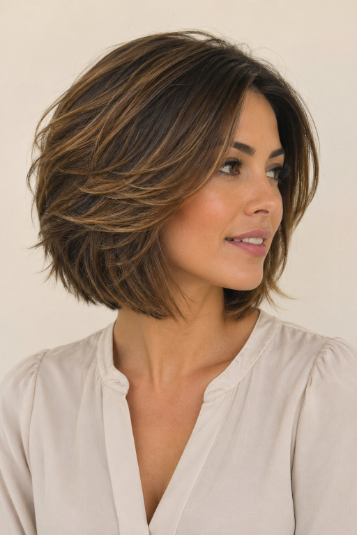 Stacked bob haircut ideas showing layered back volume, angled front, and modern styles for different face shapes and hair types