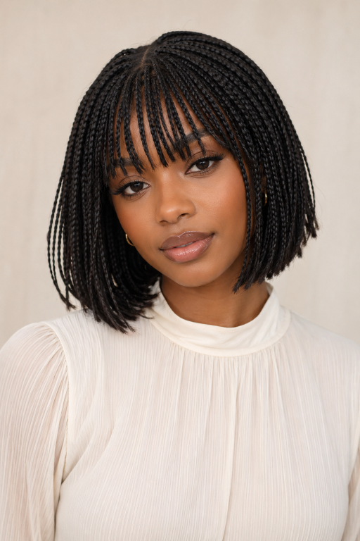 Bob braids hairstyles in various lengths and styles showcasing versatile, low-maintenance braided looks for different face shapes and hair types