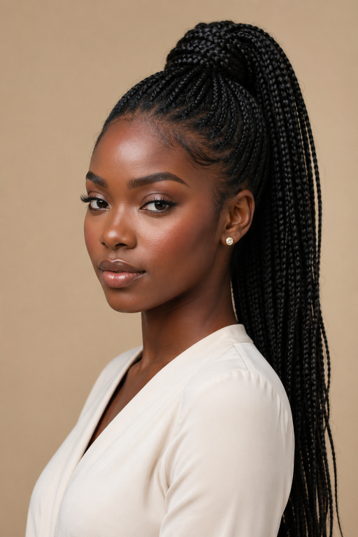 Braided hairstyles for Black women featuring box braids, knotless braids, and cornrows styled in versatile protective looks