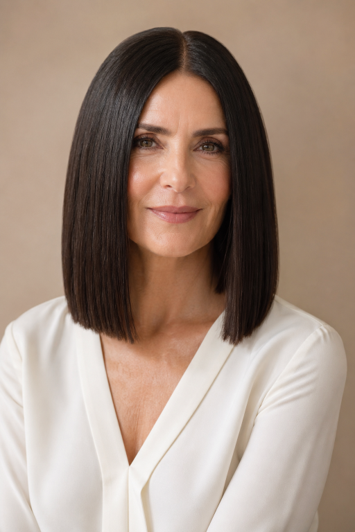 Hairstyles for women over 40 with thin fine hair showing volume-boosting cuts like layered bobs, pixies, and textured styles for fuller-looking hair