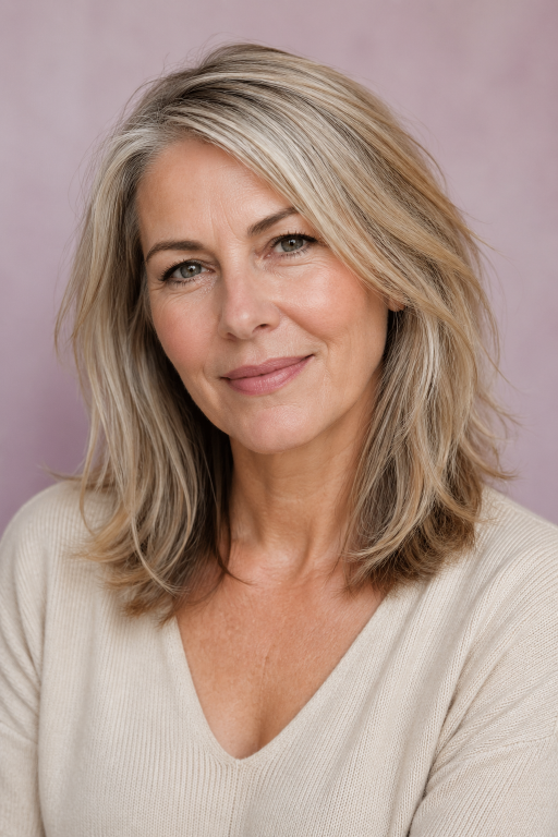 Hairstyles for women over 40 with thin fine hair showing volume-boosting cuts like layered bobs, pixies, and textured styles for fuller-looking hair