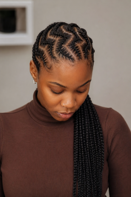 Braided hairstyles for Black women featuring box braids, knotless braids, and cornrows styled in versatile protective looks