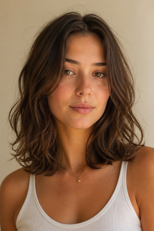 Medium shag hairstyle ideas with layered texture and face-framing volume for different hair types