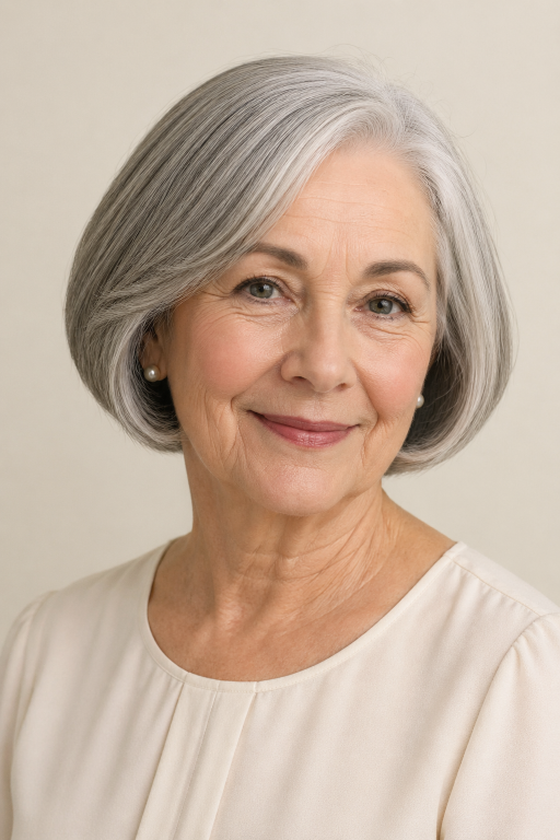 Short haircuts for women over 70 featuring layered pixie, soft bob, and easy low-maintenance styles for thinning hair