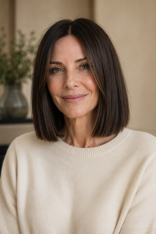 Hairstyles for women over 40 with thin fine hair showing volume-boosting cuts like layered bobs, pixies, and textured styles for fuller-looking hair