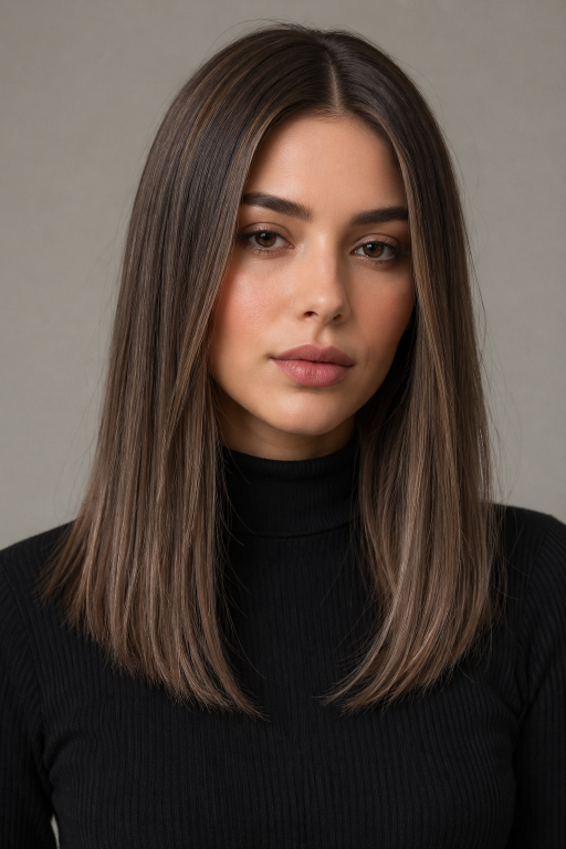 Tone-on-tone balayage brunettes showcasing soft, natural dimension with subtle highlights for a low-maintenance, polished look