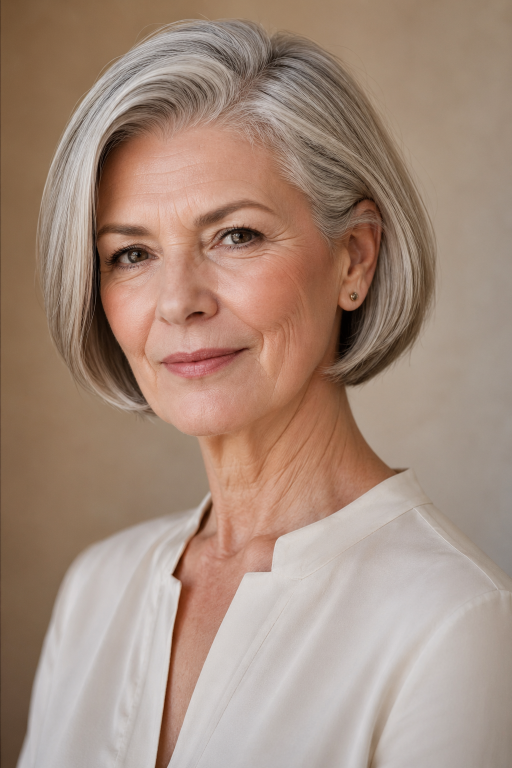 Hairstyles for women over 60 with thin fine hair showing layered bobs, pixie cuts, and volume-boosting styles for a fuller, youthful look