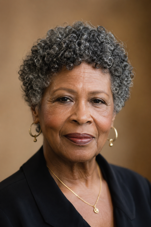 Hairstyles for Black women over 70 featuring short, natural, curly, and low-maintenance elegant looks