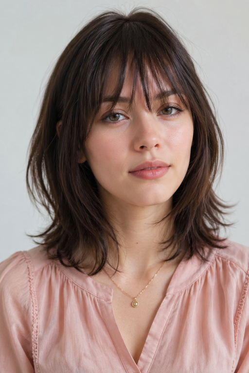 Medium shag hairstyle ideas with layered texture and face-framing volume for different hair types