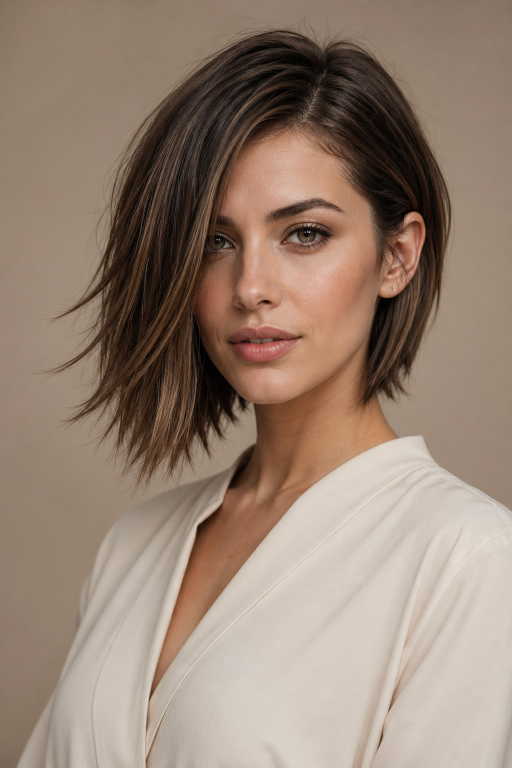 Choppy bob haircut for thin fine hair with textured layers adding natural volume and movement