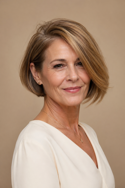 Hairstyles for women over 40 with thin fine hair showing volume-boosting cuts like layered bobs, pixies, and textured styles for fuller-looking hair