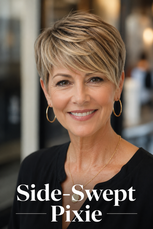 short hairstyles for women over 50 with layered bobs, pixie cuts, and volume styles
