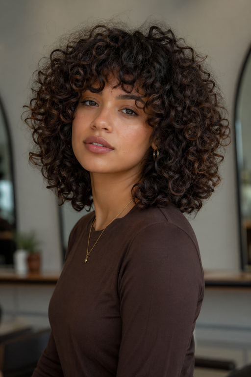 Medium shag hairstyle ideas with layered texture and face-framing volume for different hair types