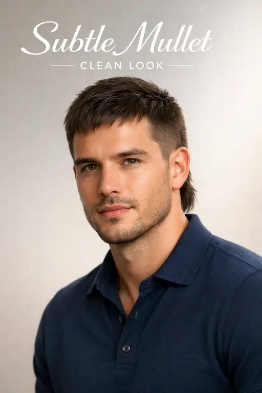 messy low taper fade mullet with tousled top and uneven textured back for a relaxed look