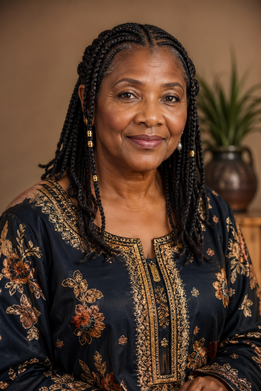 Elegant braided hairstyles for older Black women over 50 showcasing protective, low-maintenance, and graceful looks