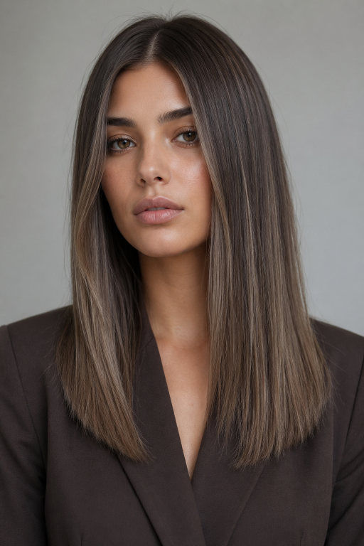 Tone-on-tone balayage brunettes showcasing soft, natural dimension with subtle highlights for a low-maintenance, polished look