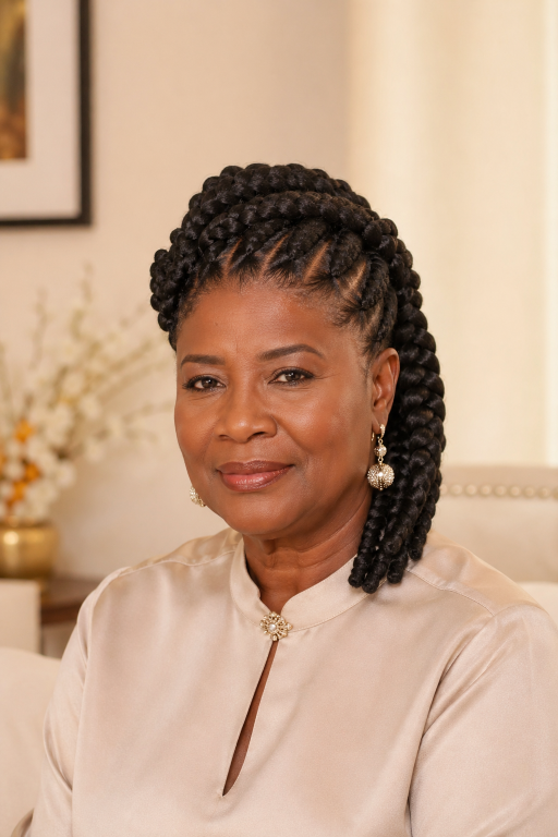 Elegant braided hairstyles for older Black women over 50 showcasing protective, low-maintenance, and graceful looks