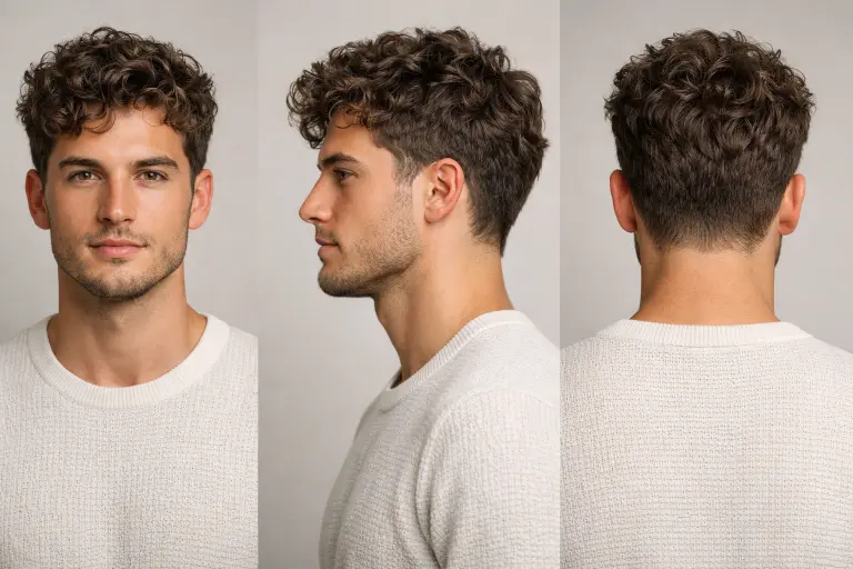 ALT 12: Wavy undercut low taper fade hairstyle for men with longer textured top and subtle contrast