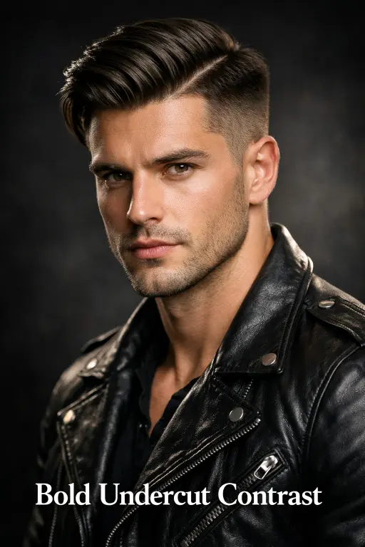 : A variety of side part haircuts for men featuring fades, undercuts, and textured styles on different hair types and lengths