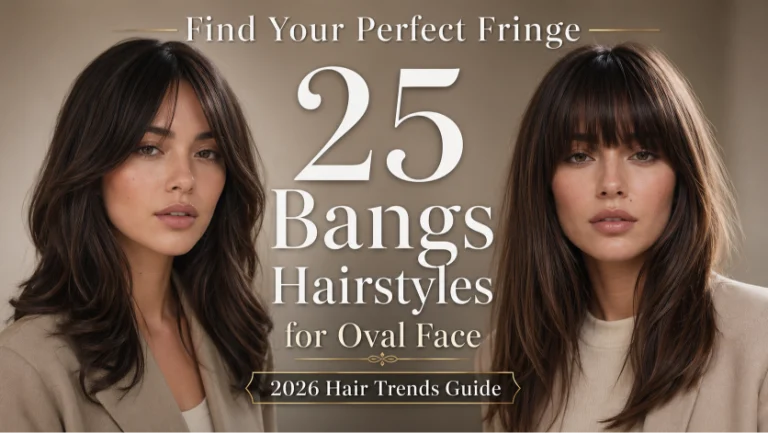 25 bangs hairstyles for oval face showing different fringe styles for all hair types