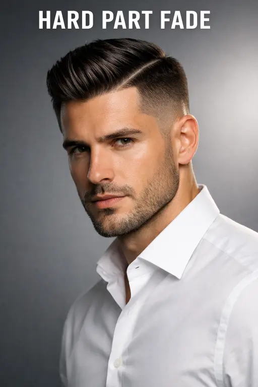 clean mid drop taper fade haircut with natural blend around the ear and neckline, styled top showing modern versatile men’s hairstyle