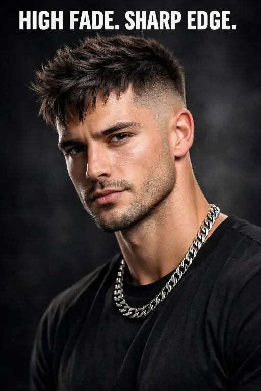 modern textured crop haircuts for men with faded sides and layered choppy top styled naturally